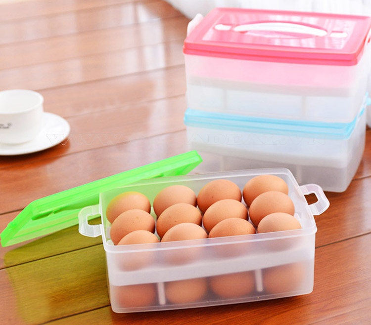 Hộp Đựng Trứng Tủ Lạnh 2 Tầng,hộp đựng trứng
