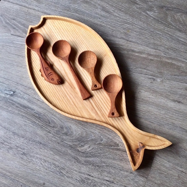 🌺 🌺 Khay gỗ Decor hình cá - Đa chức năng: trang trí, đựng đồ ăn🌺 🌺