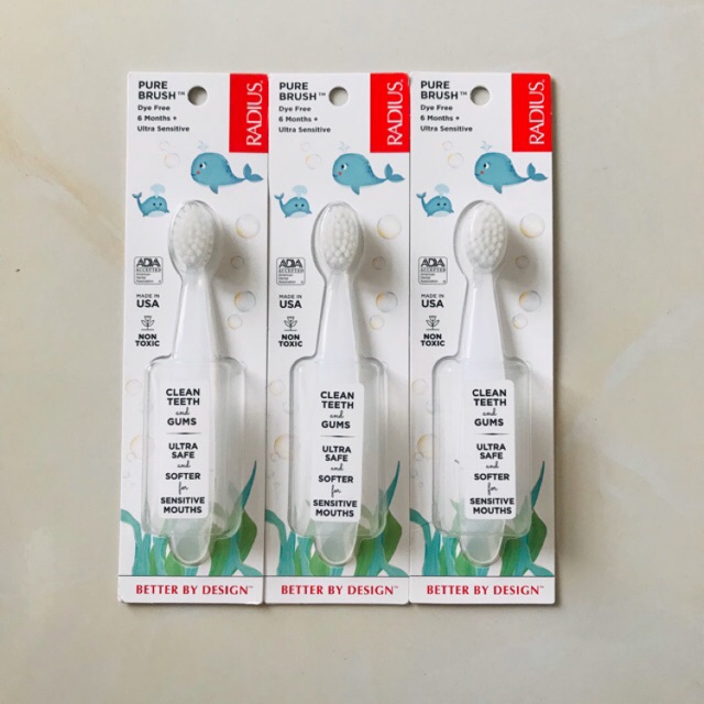 - Bàn Chải đánh răng Siêu Mềm Radius (Pure Brush) - Cho Bé từ 6 tháng tuổi