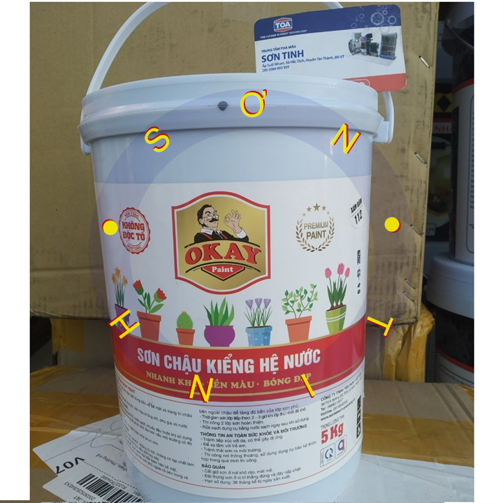 Sơn chậu Kiềng Okay hệ nước 5kg