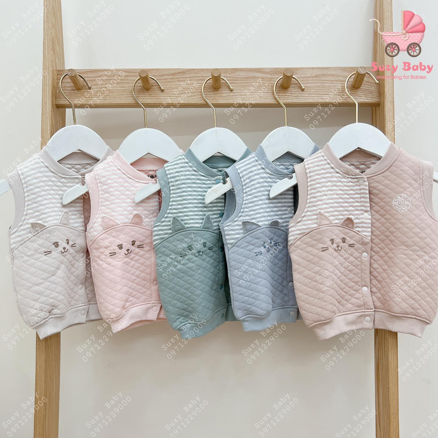 Áo gile sơ sinh Hnee mẫu mới