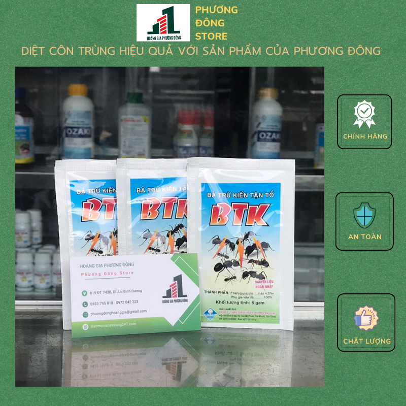 Bả diệt kiến BTK - diệt kiến tận ổ dạng bột (bả mồi) cho ăn tiện dụng