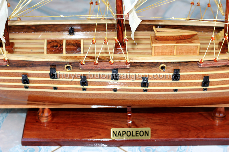 Mô hình thuyền buồm gỗ trang trí Napoleon dài 100cm