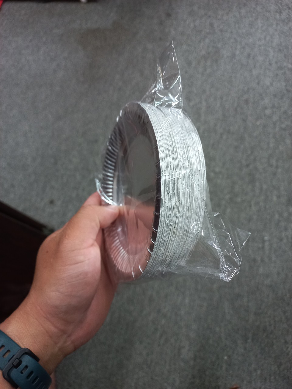 50 Cái dĩa giấy phủ bạc 14cm
