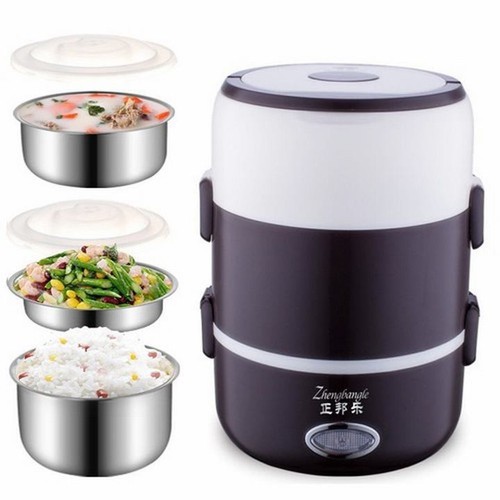 Cặp lồng 3 tầng ủ cơm cắm điện inox tiện ích