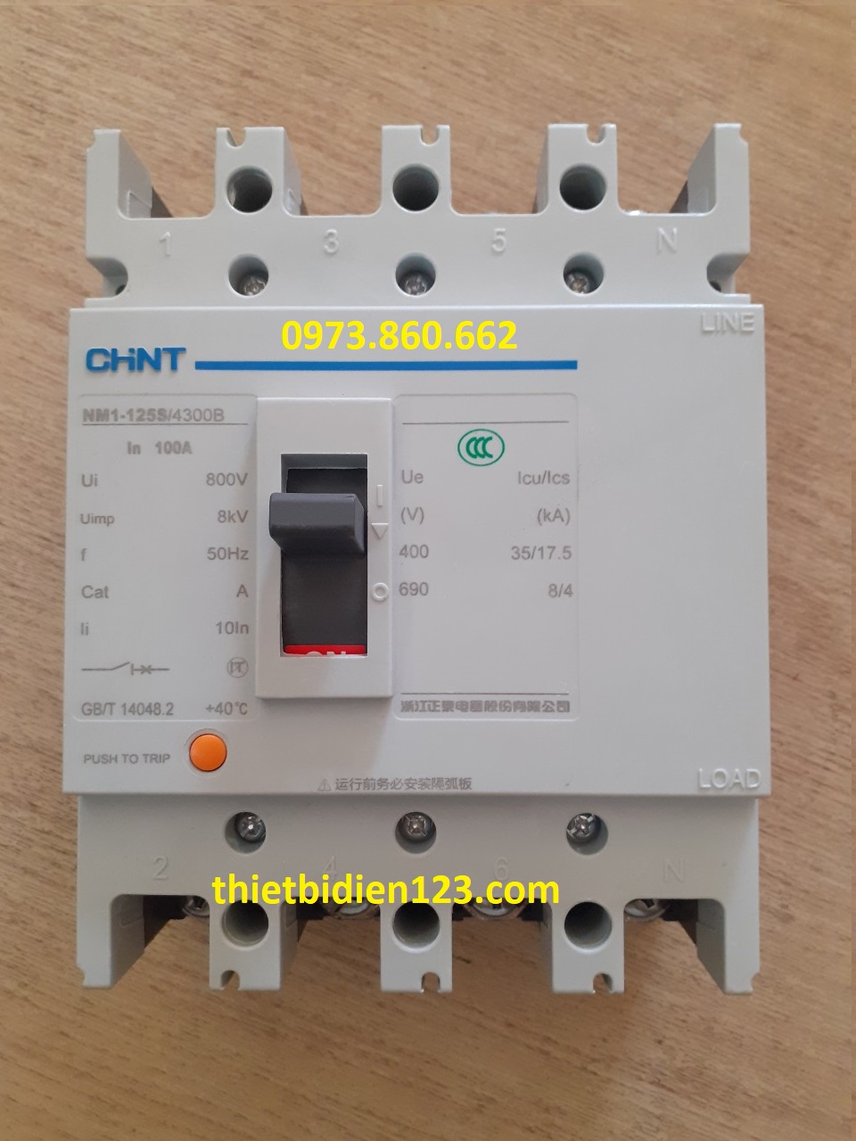 Aptomat 3P chint MCCB 200A - 630A