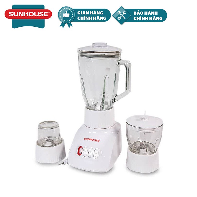 [Mã ELMALLCOIN hoàn 5% xu đơn 500K] Máy xay sinh tố 3 cối SUNHOUSE SHD5580 (Trắng)
