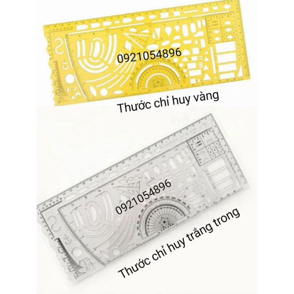 Thước chỉ huy tham mưu hình con cá, thước vẽ tham mưu