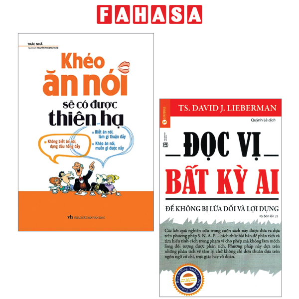 Fahasa - combo sách hay sách đọc vị bất kỳ ai + khéo ăn nói sẽ có được thiên hạ - tái bản