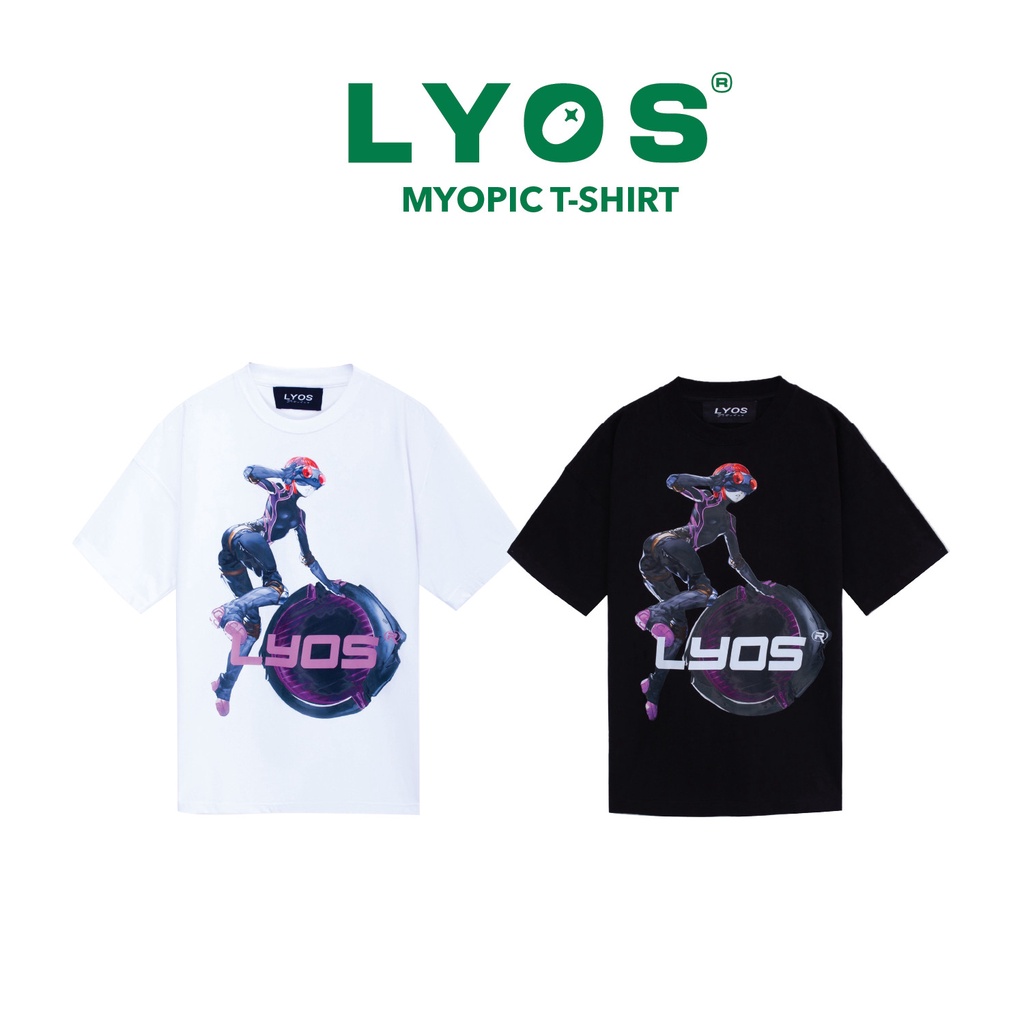 Áo Thun LYOS Myopic T-Shirt Trắng/ Đen