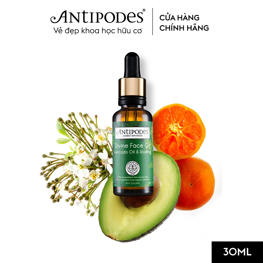 Tinh Dầu Dưỡng Da Mặt Antipodes Divine Face Oil Rosehip & Avocado Oil 30ml