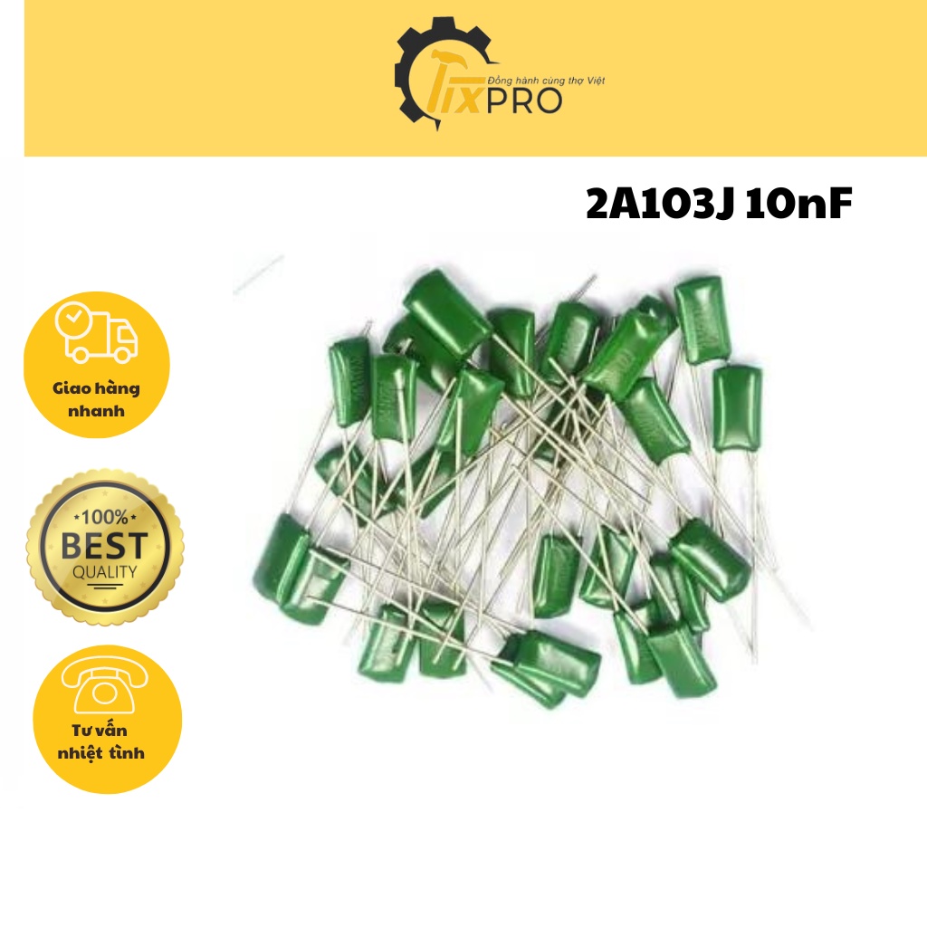 Tụ mica 2A103J 10nF 100V (10c)