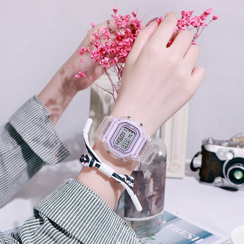 Đồng hồ điện tử nữ Sport S043 dây silicon cực bền, ôm tay - mixline