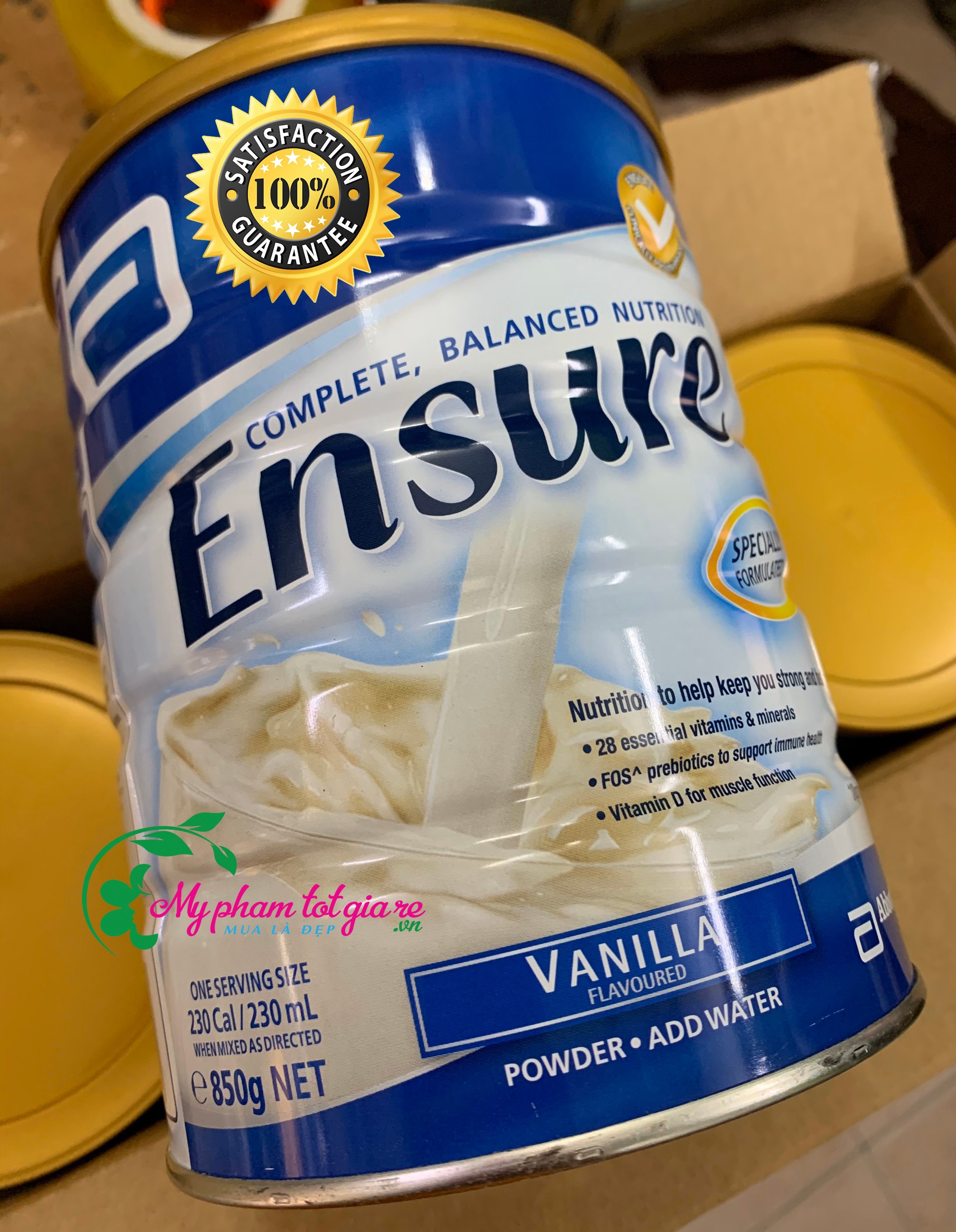 Sữa Ensure Úc 850g Vị Vani