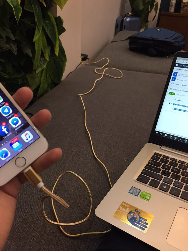 Cáp sạc dài 3m bọc dù siêu bền hỗ trợ iphone và samsung - Dây sạc dài 3m bọc dù siêu bền -GIA DỤNG 4 Phương