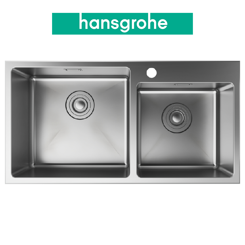 Chậu bếp đôi HANSGROHE Deep Drawn Sink S431-F770 43355