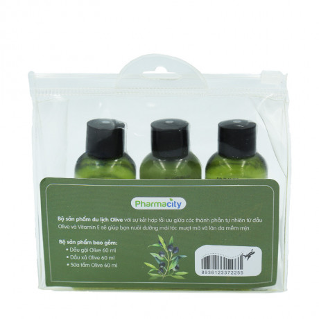 Bộ sản phẩm du lịch Pharmacity Olive Oil (3 chai x 60ml)