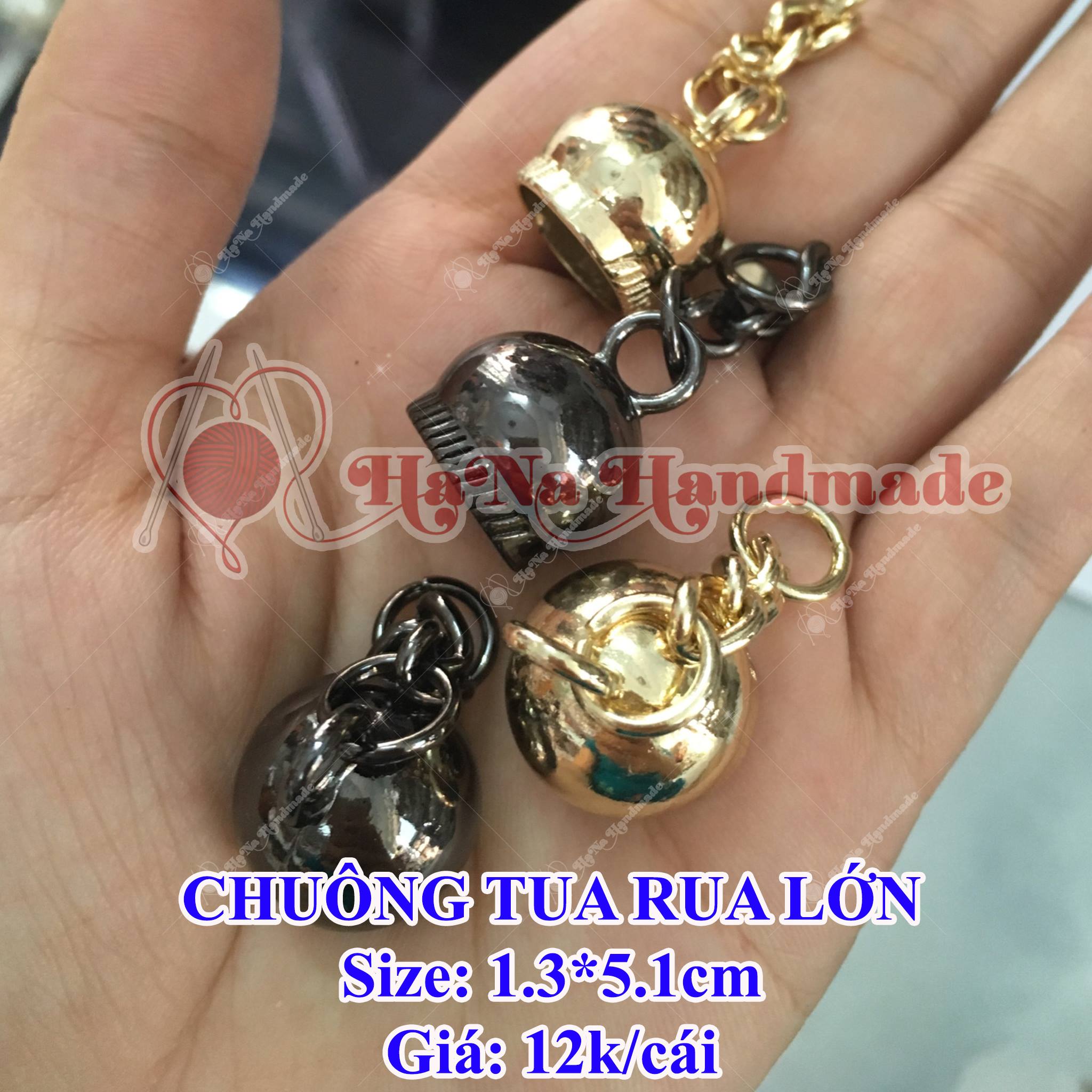 chuông tua rua 1,5cm (Đen, Vàng)
