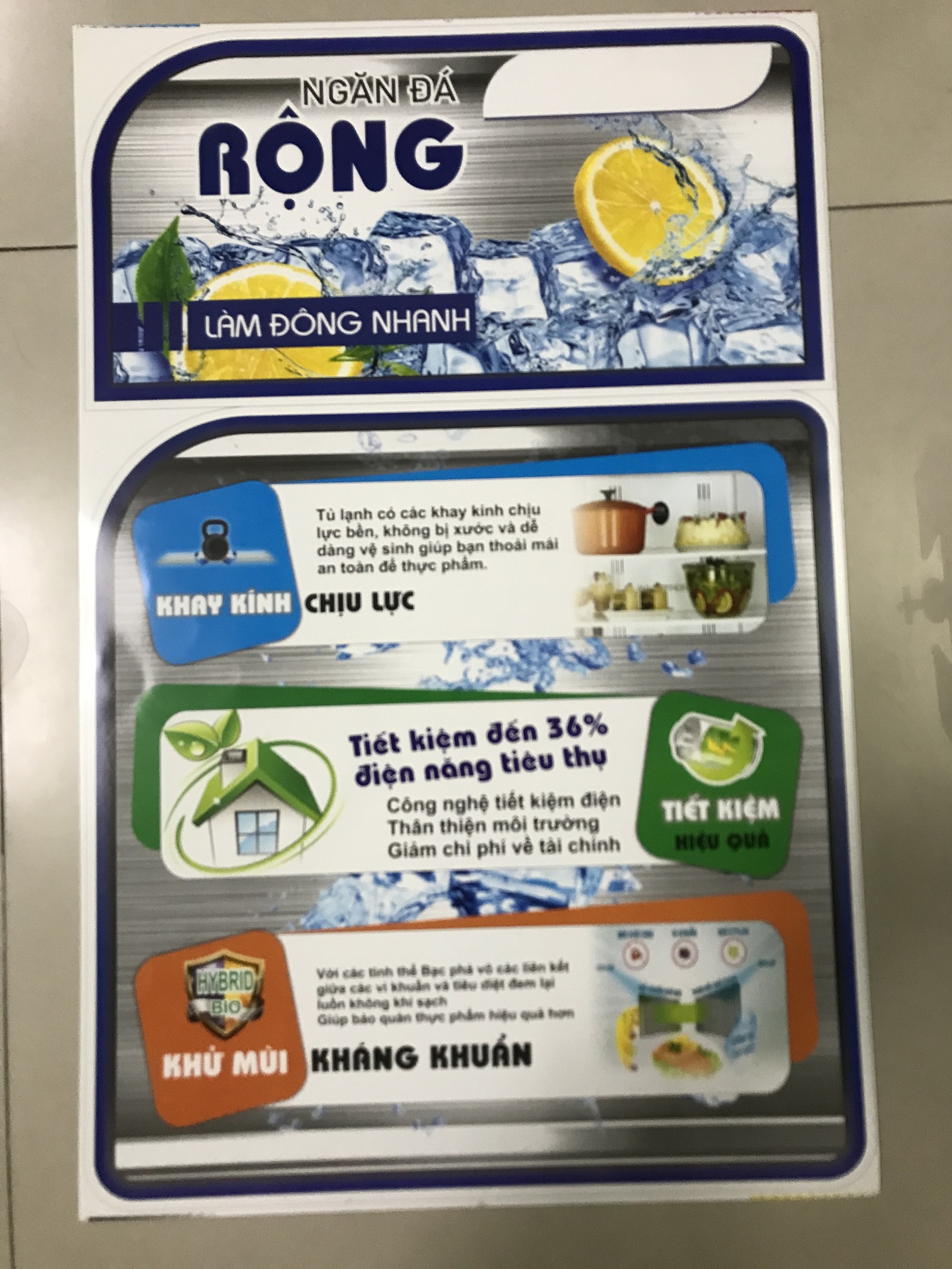 Combo 10 tem dán tủ lạnh không ghi thương hiệu/ Combo 10 miếng dán tủ lạnh không ghi thương hiệu