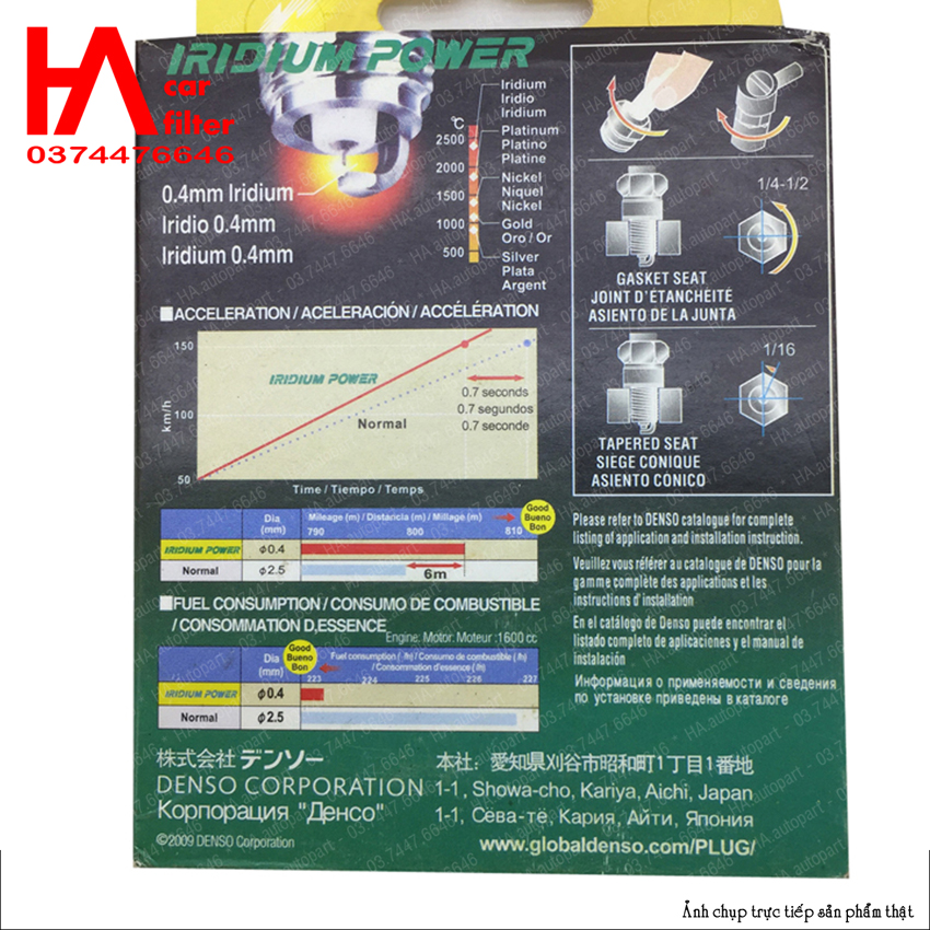 Bugi Denso Iridium Power IK16  (bảo hành 6 tháng)