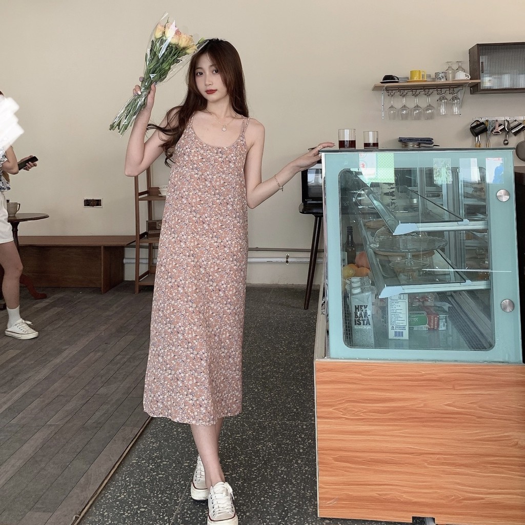 VÁY 2 DÂY HOA NHÍ SIÊU XINH