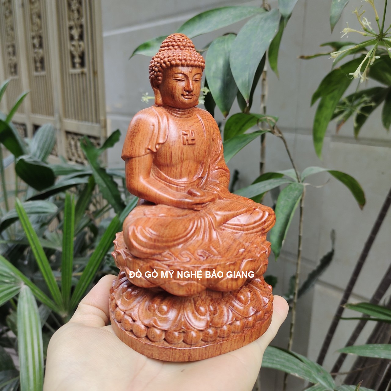 Tượng phật a di đà gỗ hương