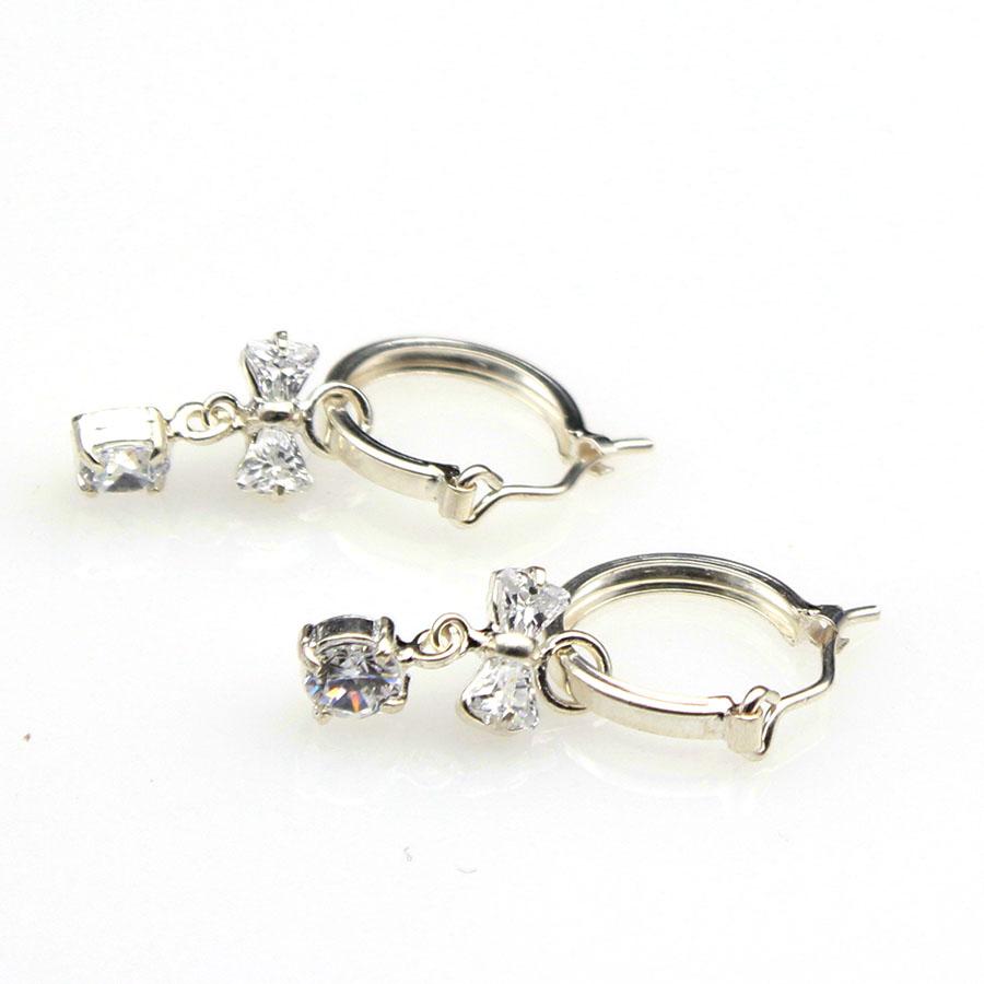 Hoa Tai Nữ Bạc Hiểu Minh HT120 Nơ Xinh Bảo Hành Vĩnh Viễn