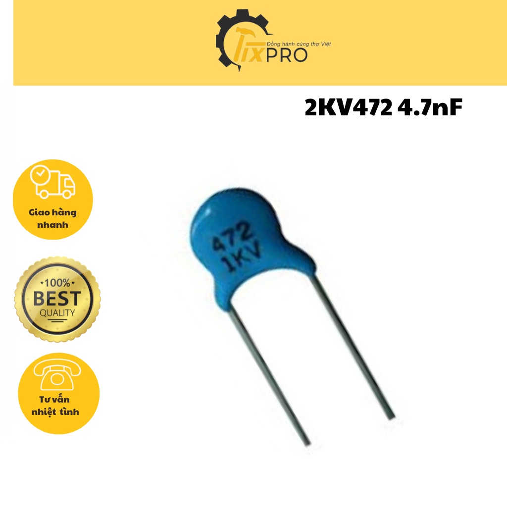 High Voltage Capacitor 2Kv472 4.7Nf 2000V (Pack of 10C)