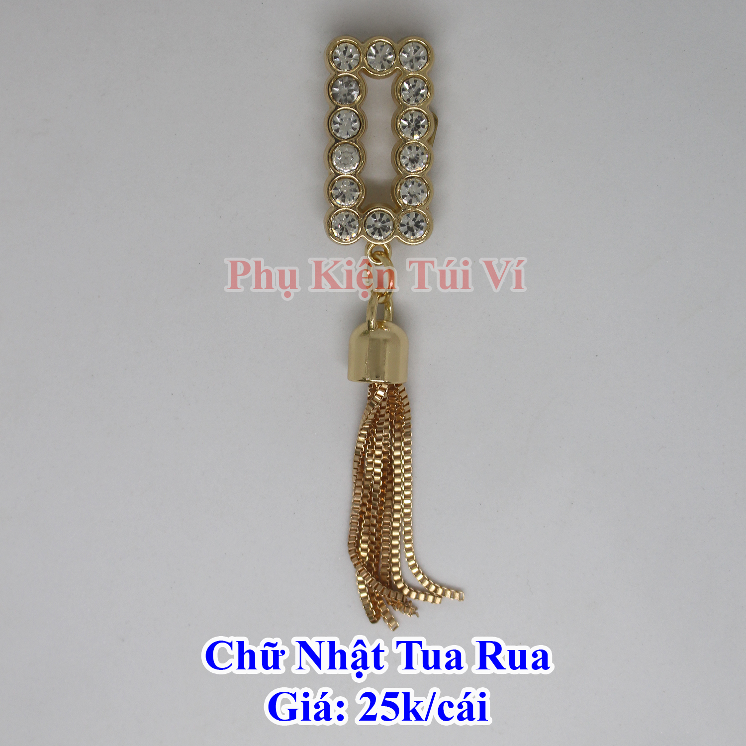 Mạc chữ nhật tua rua làm túi xách