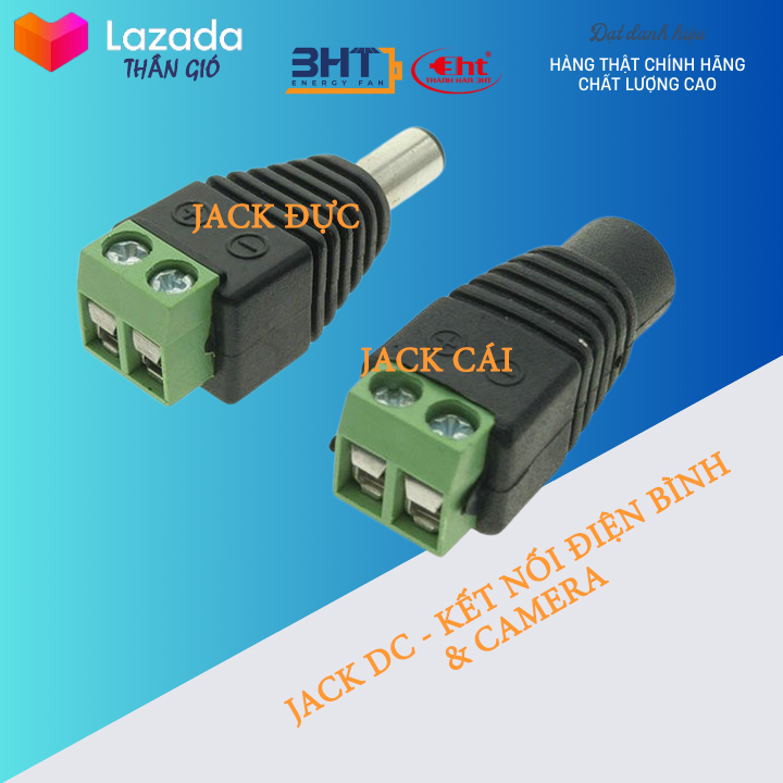 Bộ 5 Jack DC 5.5x2.1mm (Jack Đực / Cái)