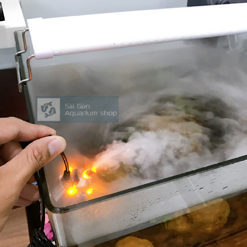 Máy Tạo Khói, Máy Phun Sương Mini, Cho Hồ Cá Cảnh, Hồ Thủy Sinh, Hồ Non Bộ, Tiểu Cảnh, Chậu Nước Thủy Tinh, Nguồn Adapter