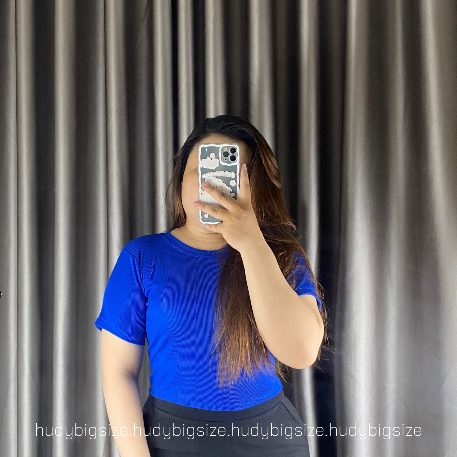 BIGSIZE ( 60-80KG) - ÁO CROPTOP THUN GÂN CỔ TRÒN BASIC