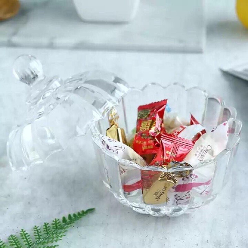 Thố mứt thuỷ tinh pha lê trái bí TG2030-1