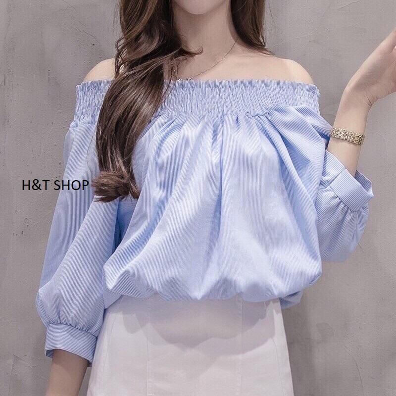 [HCM]Áo trễ vai sọc xanh - MTB