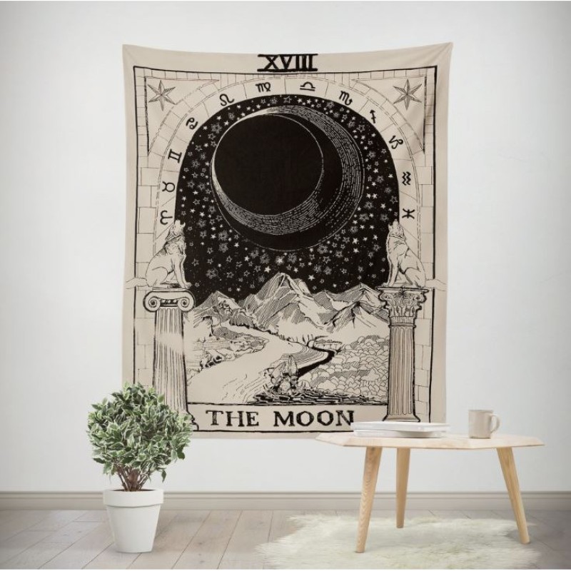 Tranh vải treo tường decor phong cách bohemian - thảm Tarot