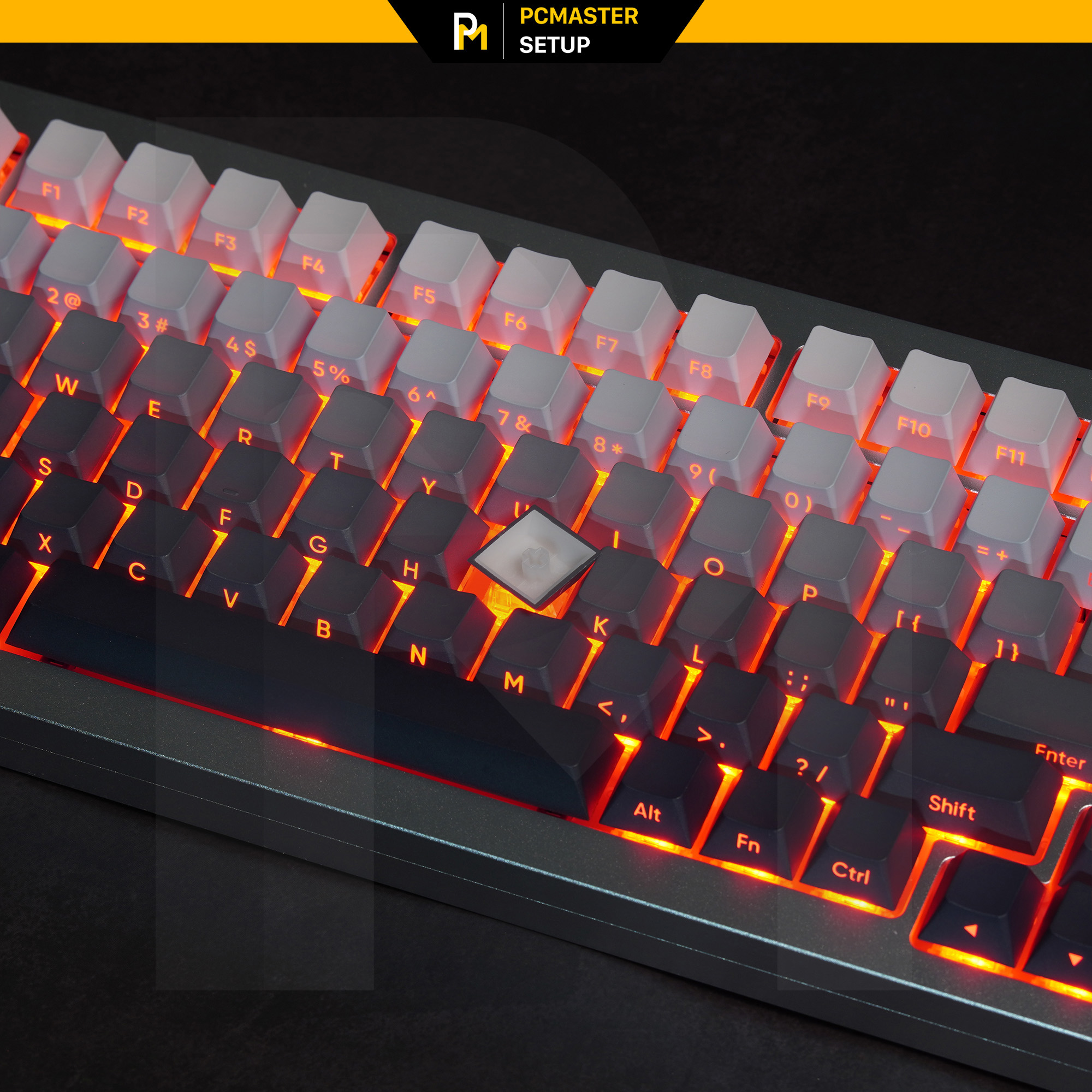 Keycap xuyên led Gradient Side print Cherry Profile  họa tiết double shot cao cấp