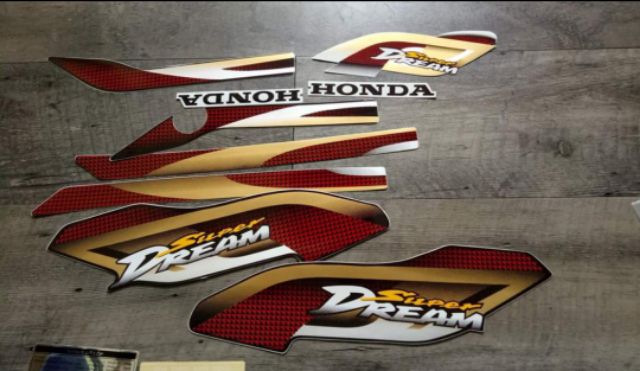 Bộ tem Decal dán xe Super Dream 2002-2006 xịn 3 lớp