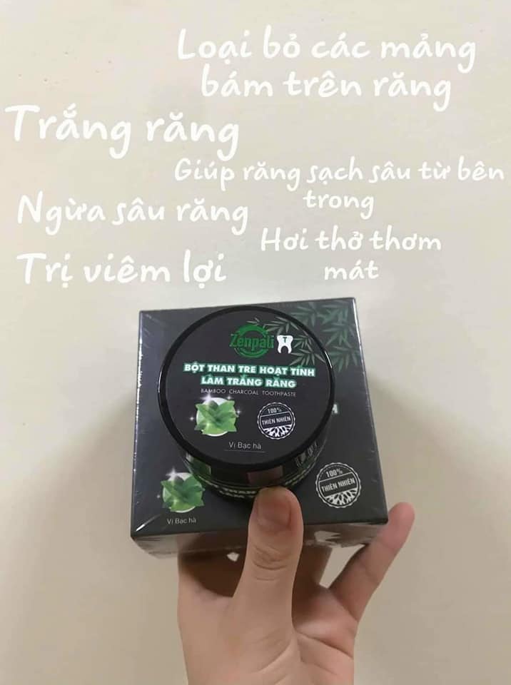 BỘT THAN HOẠT TÍNH LÀM TRẮNG RĂNG ZENPALI