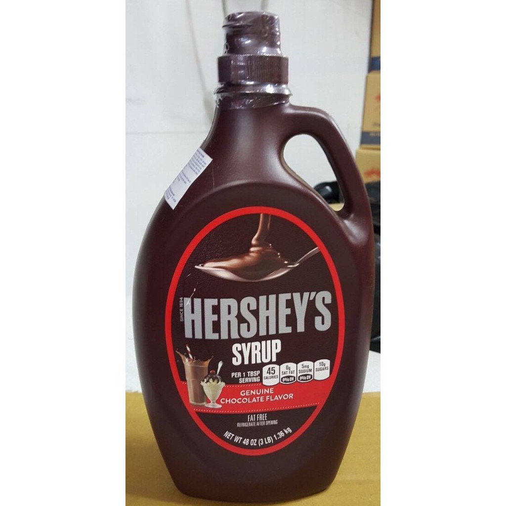 Sốt Socola Syrup Hersheys Chai Lớn 1360g