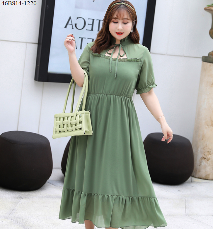 ĐẦM SUÔNG CỔ CÁCH ĐIỆU CAO CẤP BIG SIZE