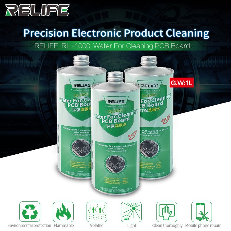 Nước rửa bo mạch relife rl-1000 không mùi lọ 1l/1050gram