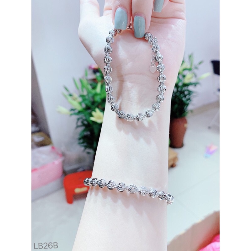 Lắc tay bi XI BẠCH KIM siêu sáng LBB26