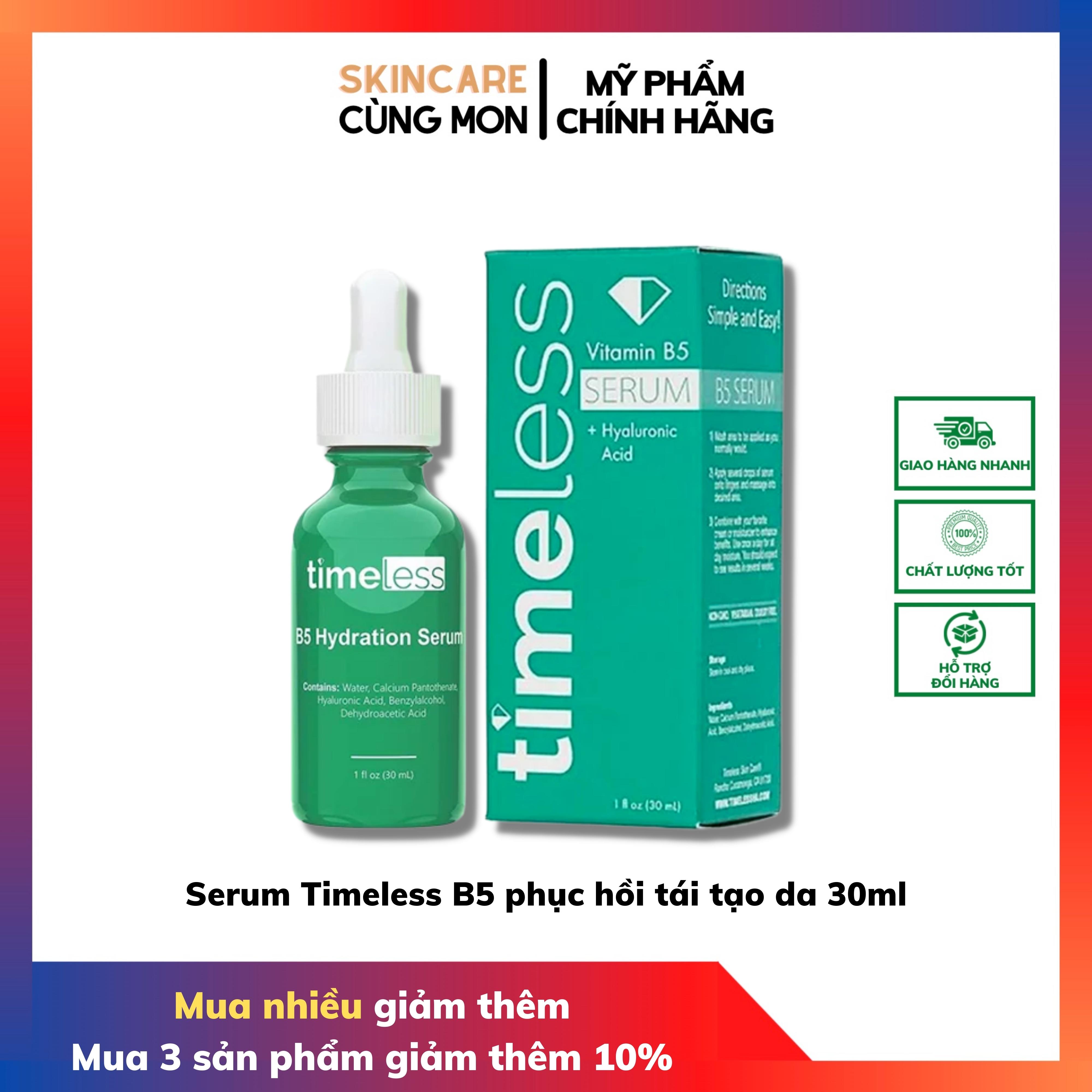 Serum Timeless B5 phục hồi tái tạo da 30ml
