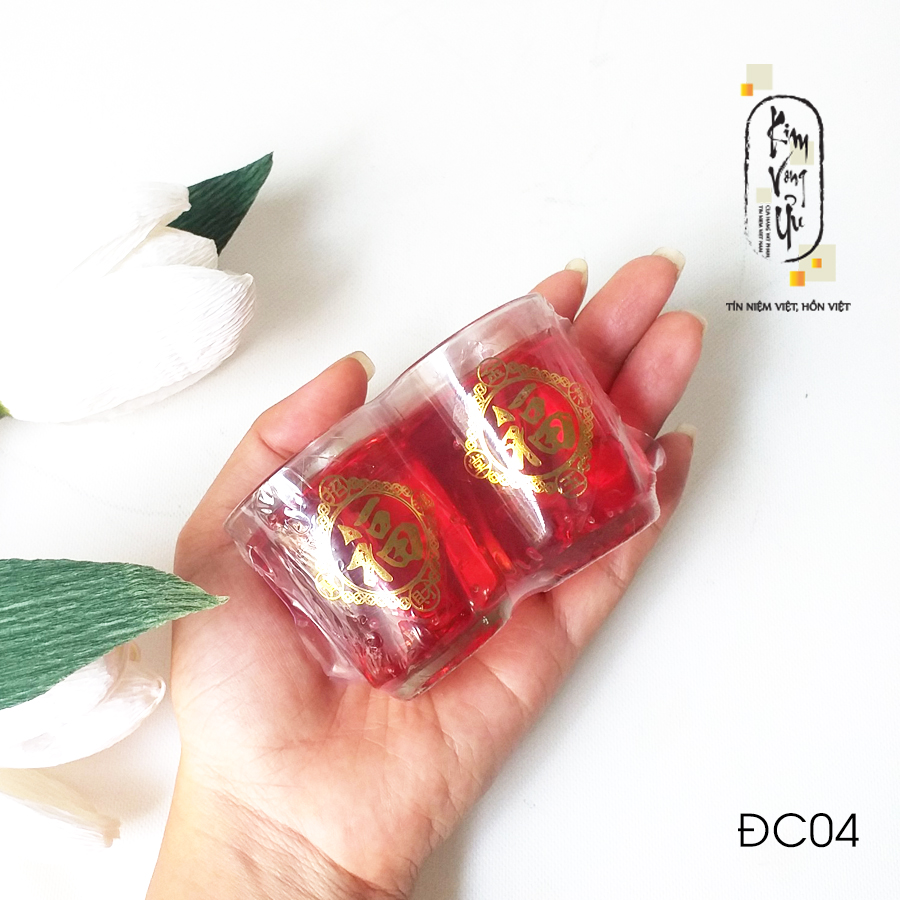 Đèn cầy ly cúng Ly Rượu Bầu ĐC04 cao 5.5cm  (Giá một cặp)