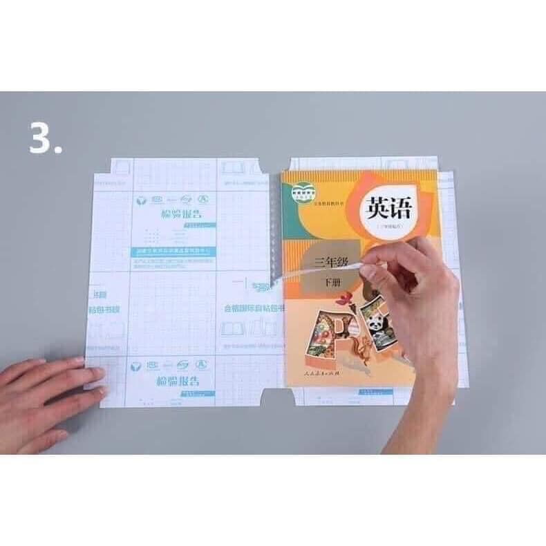 Sỉ 10 tờ bọc sách decal, bọc vở decal 3 kích thước chống rách, chống nước tặng kèm nhãn vở