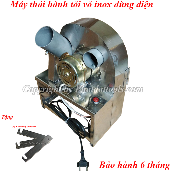 Máy Thái Hành,Tỏi Dùng Điện Dùng Motor inox