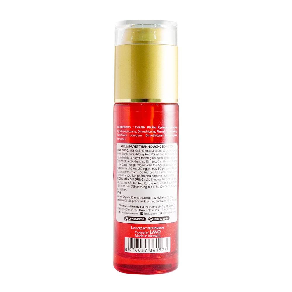 Tinh Chất Huyết Thanh Lavox Dưỡng Bóng Tóc 60ml