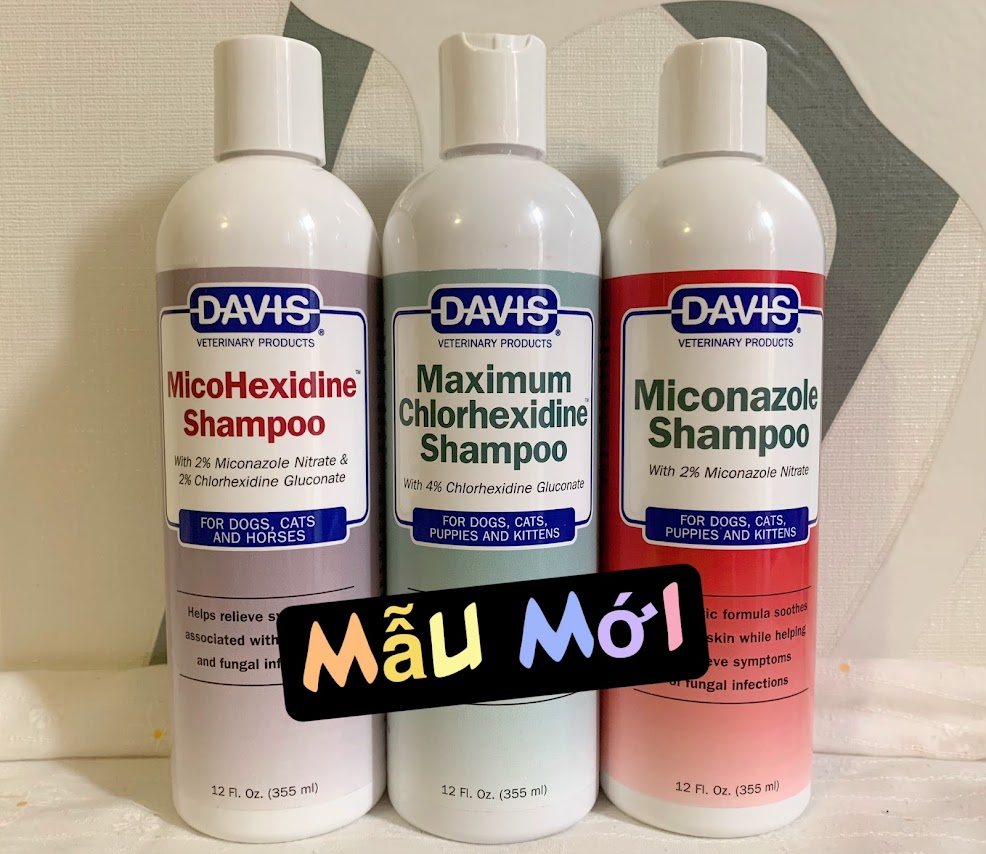 Sữa tắm nấm cho chó mèo Davis Micohexidine 335ml