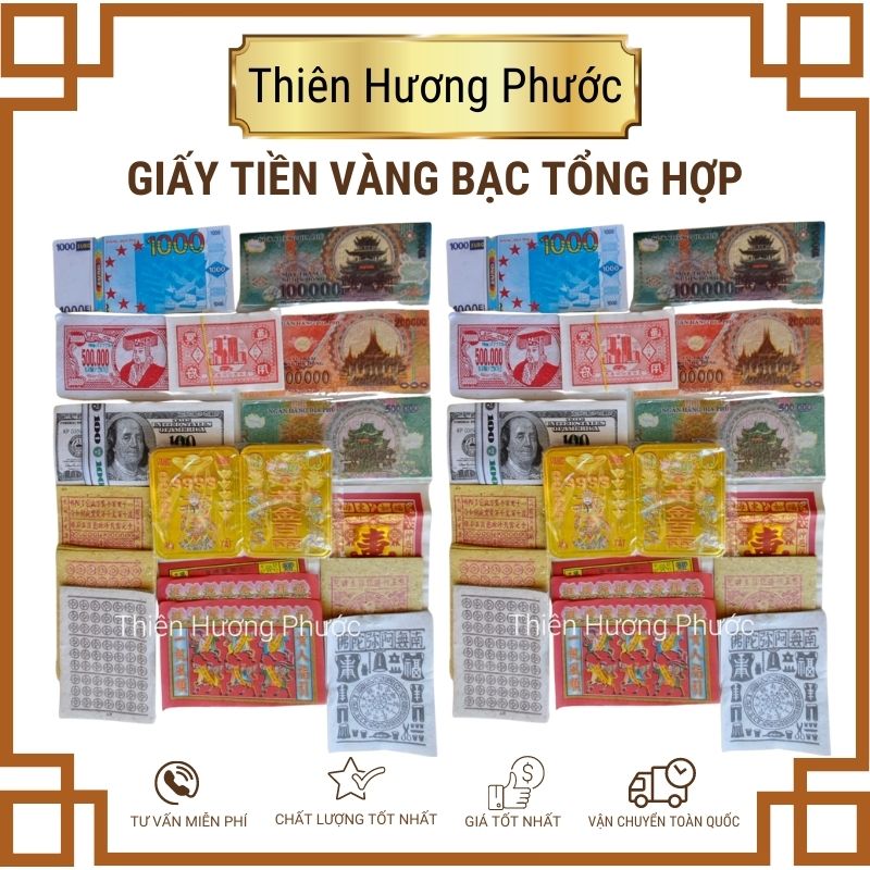 Thienhuongphuoc.com- Giấy tiền vàng mã tổng hợp 12 loại cúng giỗ gia tiên