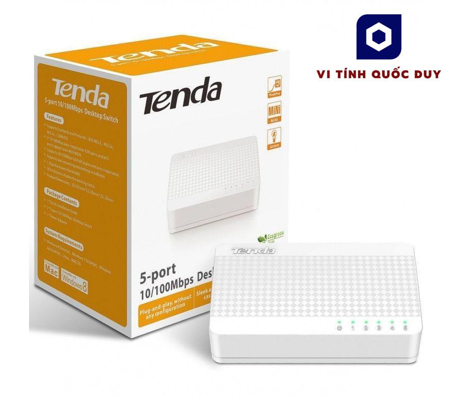 Switch Tenda 5 cổng. Chia 1 cổng mạng thành nhiều cổng mạng. Vi Tính Quốc Duy.